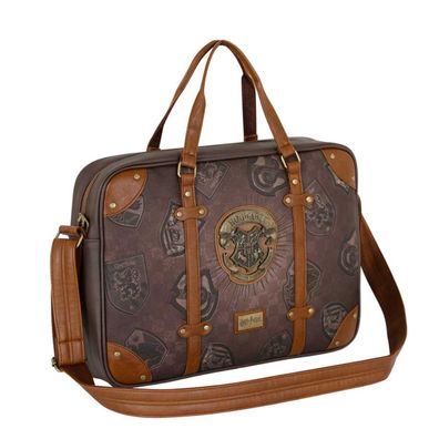 Harry Potter Pride Laptop Bag Braun mit Trolleyhalterung und Schultergurt