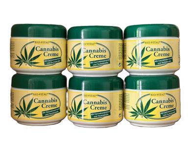 Bio-Vital Cannabis Creme Teufelskralle Körper Hanf Creme 6x125ml
