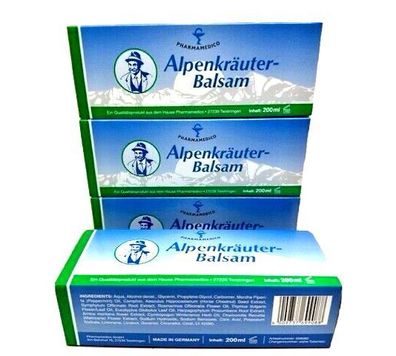 Alpenkräuter Massage Salbe Creme Balsam Riesentube 4x 200ml