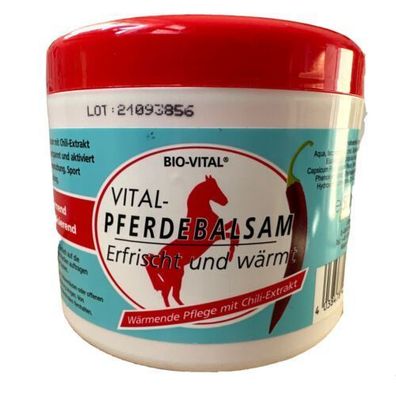 BIO-VITAL Pferdebalsam erfrischt & wärmt Chili-Extrakt 6x 500ml