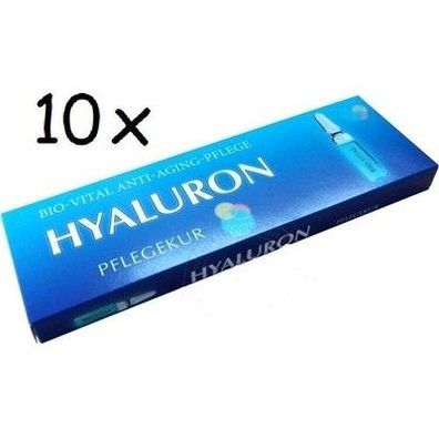 10x Bio-Vital Ampullen Hyaluron Cosmetic Hyaluronsäure 10x (15x 2ml)