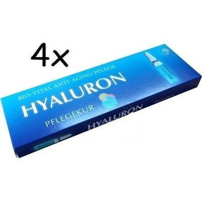 4x Bio-Vital Ampullen Hyaluron Cosmetic Hyaluronsäure 4x (15x 2ml)