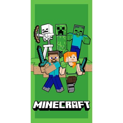 Minecraft Strandtuch 70 x 140 cm Microfaser Badetuch