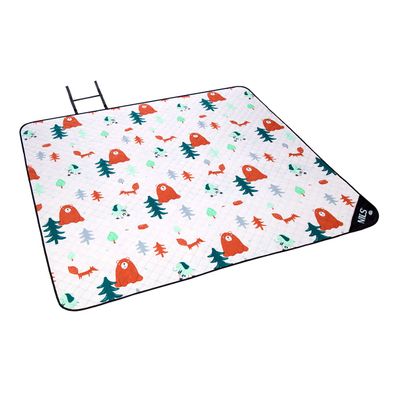 NILS CAMP Picknickdecke Wald 195 x 200 cm Outdoor Camping Strand Festival