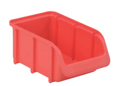 Stapelbare Sichtlagerbox Rot, Kunststoff Organizer 216x183x74 mm, 1 Stück