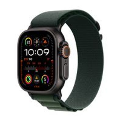 Apple Watch Ultra 2 GPS+ Cellular 49mm Black Titanium Case with Dark Green Alpine