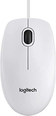 Logitech B100 Maus mit Kabel, USB-Anschluss, 800 DPI Optischer Sensor, 3 Tasten