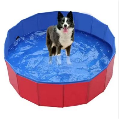Hundepool Ø 80 × 30 cm Outdoor Pool für Hunde und Haustiere