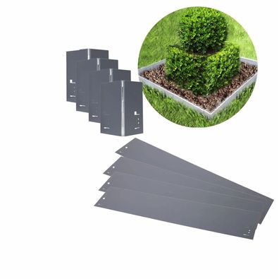 Blumenpyramide [4 Stück: 120 x 13,5 cm] | Baumumrandung | Pflanzringe |