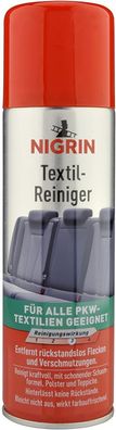 NIGRIN Textil Reiniger 300ml 72981 für alle Auto - PKW Textilien und Polster