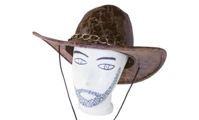 Cowboyhut mit Kette L