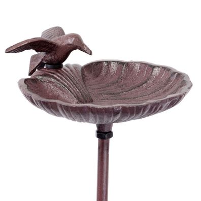 Moritz Vogeltränke Schale 83 cm hoch braun Wildvogeltränke Vogelbad Erdspieß Garten