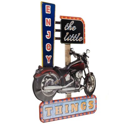 Moritz Blechschild Enjoy the lttle things Bike 42 x 59 Vintage Retro Nostalgie