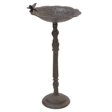 Moritz Vogeltränke Ø 36 cm x 72cm Gusseisen Wildvogeltränke Vogelbad Vogeltrinkschale