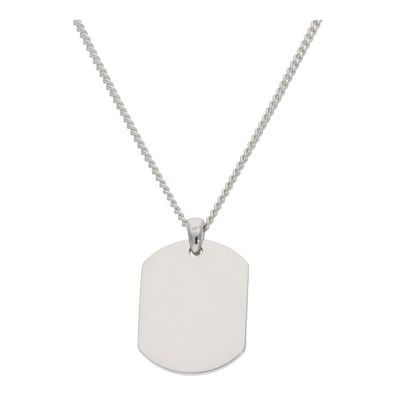 Collier Silber 925 Dogtag rhodiniert JL53-05-0053 JuwelmaLux