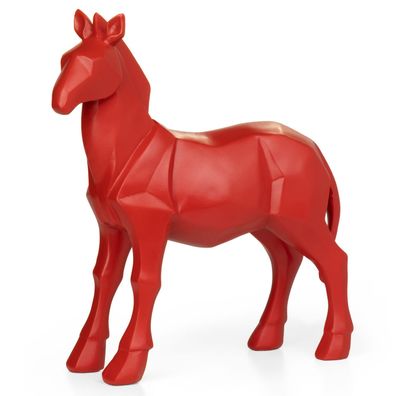 Moritz Polygonal Deko Pferd Ponny Fohlen Dekoration rot Geschenk Geometrische Figuren