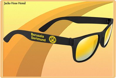 Borussia Dortmund Sonnenbrille verspiegelt Brille Schwarz Gelb BVB 09 Cat 3 NEU