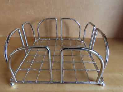 Serviettenhalter silberfarben Quadratisch ca.18x18cm Metall