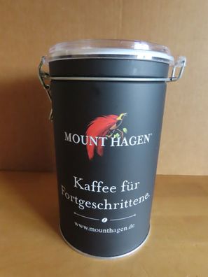 Blechdose rund Kaffeedose mit Vogelmotiven Bügelverschluß