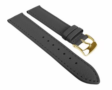 Fancy Classic Ersatzband Uhrenarmband Rindsleder Band Grau 25457G