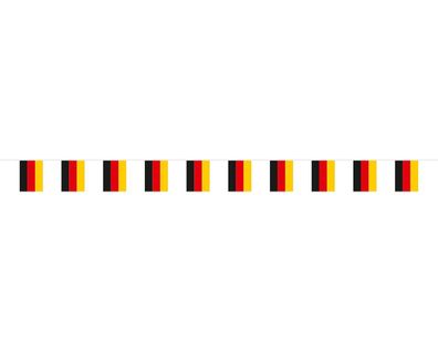 Deutschland Fahnenkette Banner 2,7m Schwarz Rot Gold EM WM Deko Fussball Fußball