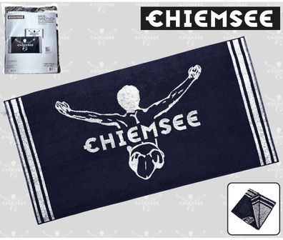 Chiemsee Handtuch Badehandtuch 70x140cm Baumwolle dunkelblau Strandhandtuch