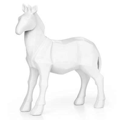 Moritz Polygonal Deko Pferd Pony Fohlen Dekoration weiß Geschenk Geometrische Figuren