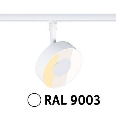 Paulmann 93150 URail LED Schienenspot Circle dimmbar 2700-4000K Signalweiß RAL 9003