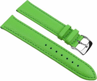 Eulit Fancy Fashion Uhrenarmband Leder genarbt rembordiert grün