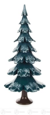 Massivholzbaum grün/weiß BxHxT = 10x24,5x10cm NEU Erzgebirge Holzbaum Dekobaum
