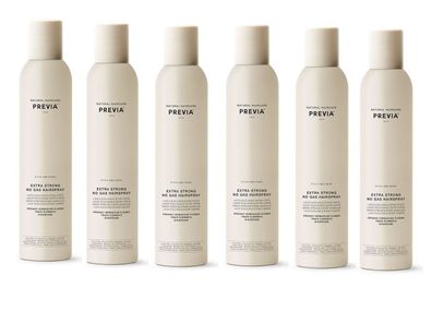 PREVIA Style & Finish No Gas Hairspray Extra Strong 350 ml (6er-Pack)
