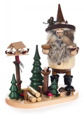 Räuchermann Wichtel Vogelfreund Höhe 25cm NEU Rauchmann Räucherfigur Rauchfigur