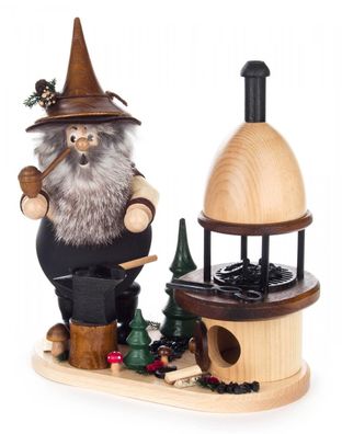 Räuchermann Waldwichtel Schmied NEU 26 cm Wichtelschmied Schmiedemeister Amboss