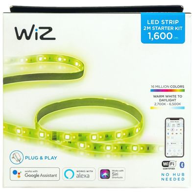 WiZ Starter Set RGB LED Lightstrip 2m Smart Strip Streifen Lichtleiste WLAN WiFi