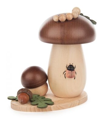 Räucherpilz Marone neu Höhe 14cm Räucherfigur Waldpilz Naturpilz Braunkappe