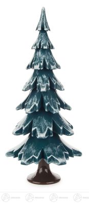 Massivholzbaum grün/weiß BxHxT = 8,5x19x8,5cm NEU Erzgebirge Holzbaum Dekobaum