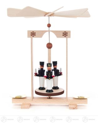 Pyramide Mini-Pyramide mit Bergmännern, für Kerzen d=10mm BxHxT 13 cmx16 cmx13cm