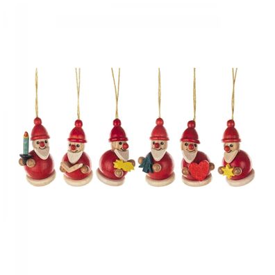 Baumbehang Weihnachtsmann (6) NEU 3 cm Nikolaus Santa Tannenbaumschmuck Winter