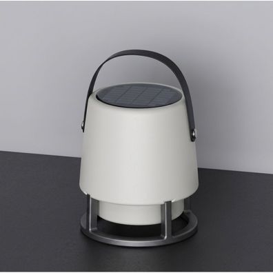 KOODUU Open Air L Black LED Lampe und Bluetooth Lautsprecher mit Solarpanel