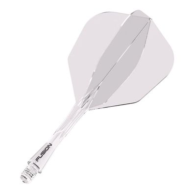 Winmau Fusion Flight-Shaft-System, No.6, Clear, Intermediate (28 mm)