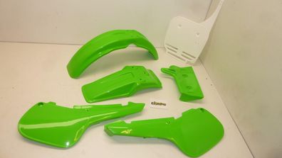 Verkleidungssatz Plastiksatz plastic kit passt an Kawasaki Kx 60 84-04 grün-w