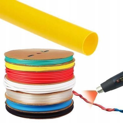 Rosfix Schrumpfschlauch Gelb 13mm 1m – 2:1 Ratio | 1000V, -30 125°C