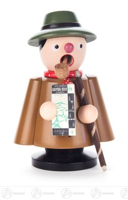 Räuchermann Wanderer BxHxT 7 cmx10 cmx8 cm NEU Erzgebirge Rauchmann Räucherfigur