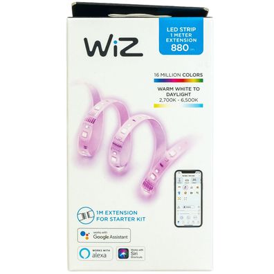 WiZ RGB LED Lightstrip 1m Erweiterung Smart Strip Streifen Lichtleiste WLAN WiFi