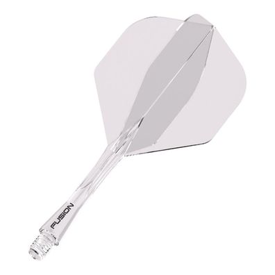 Winmau Fusion Flight-Shaft-System, No.2, Clear, Intermediate (28 mm)