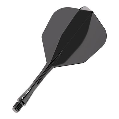 Winmau Fusion Flight-Shaft-System, No.6, Schwarz, Intermediate (28 mm)