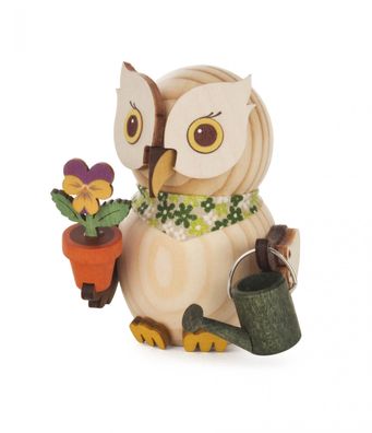 Miniatur Mini-Eule Gärtner neu 5x7x6cm Kauz Gartenfreund Pflanzeneule Beetelfe
