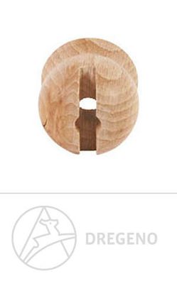 Holztülle Kugelform, 4mm geschl. 50 Stück BxHxT 2,5 cmx2,4 cmx2,5cm Kerzenhalter