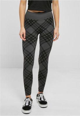 Urban Classics Damen Ladies Seamless Heritage Leggings Asphaltcheck