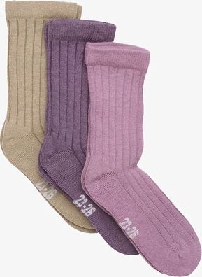 Minymo Kinder Socke Wool Socks Rib 3-Pack 5980